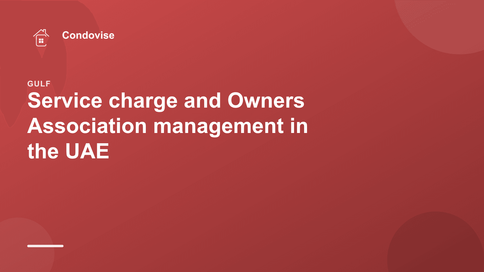 Condovise illustration, managing service charges and Owners Associations in the UAE